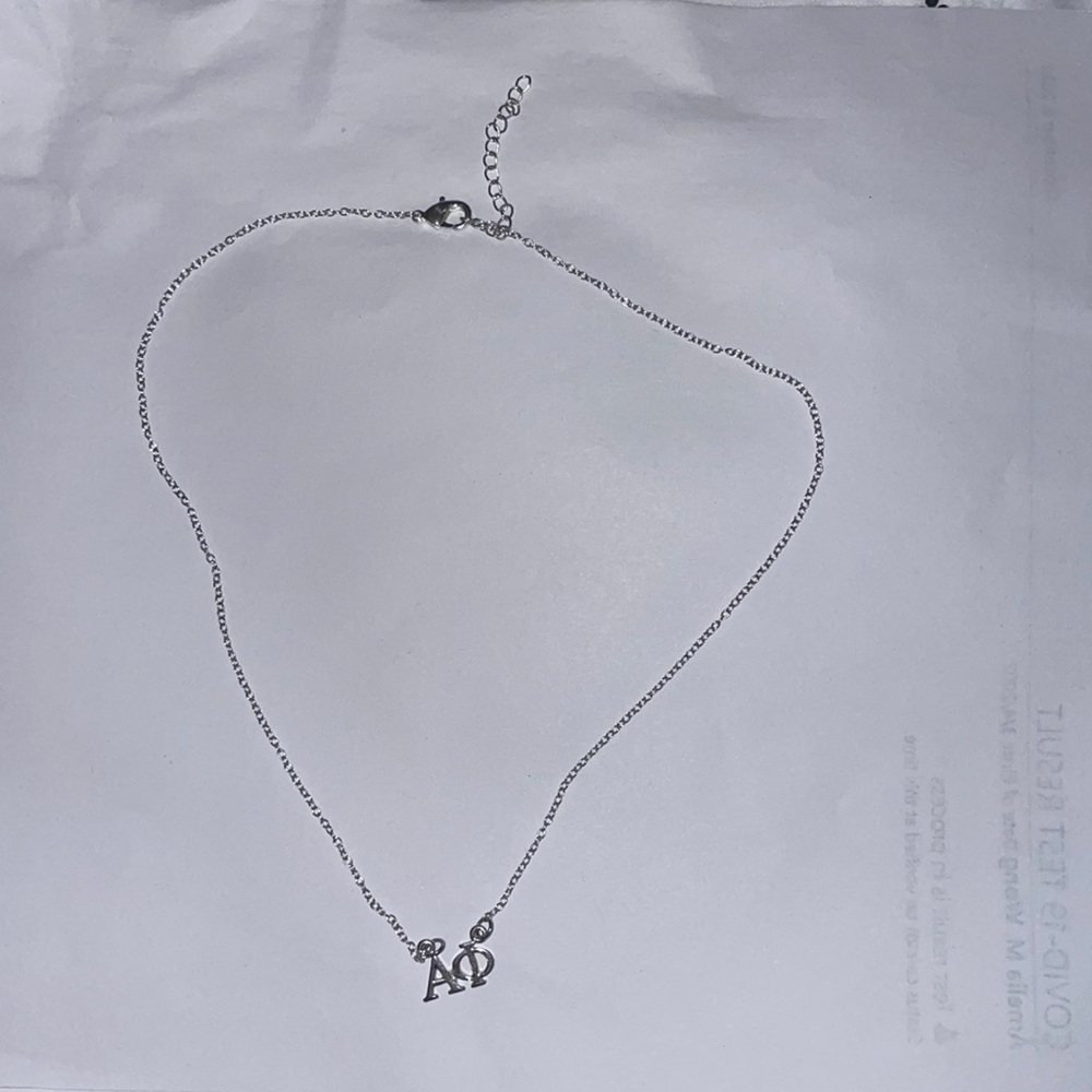 Alpha Phi Silver Necklace